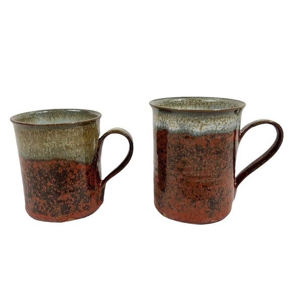 VINTAGE handmade glazed ceramic mugs - Picture 2 of 7